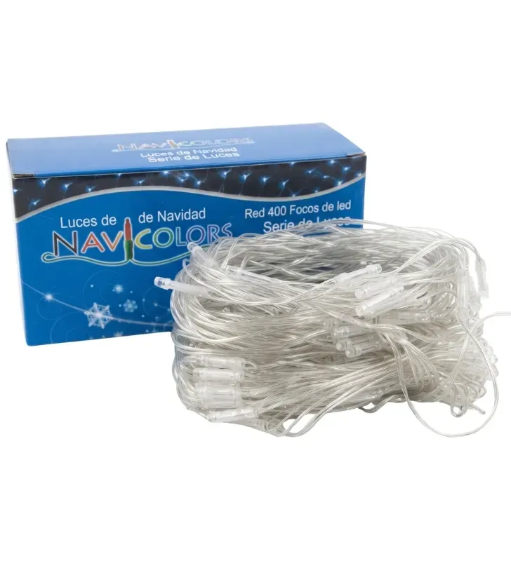 Red 320 LED Luz Blanca Cable Transparente 2.40m x 2m L582506 | Navicolors