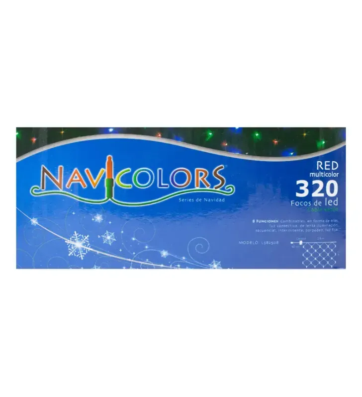 Red 320 LED Multicolor Cable Verde 2.40m x 2m L582508 | Navicolors