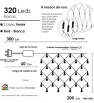 Red 320 LED Luz Blanca Cable Verde 2.40m x 2m L582509 | Navicolors