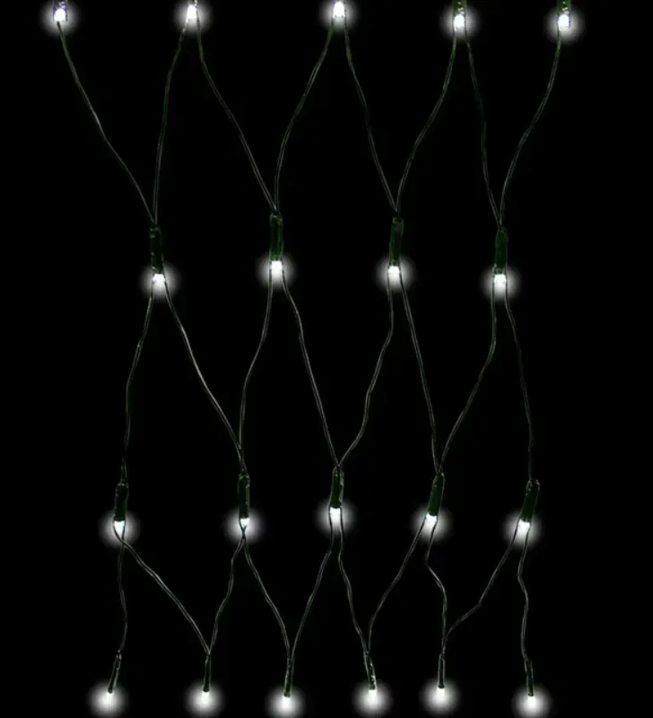 Red 320 LED Luz Blanca Cable Verde 2.40m x 2m L582509 | Navicolors