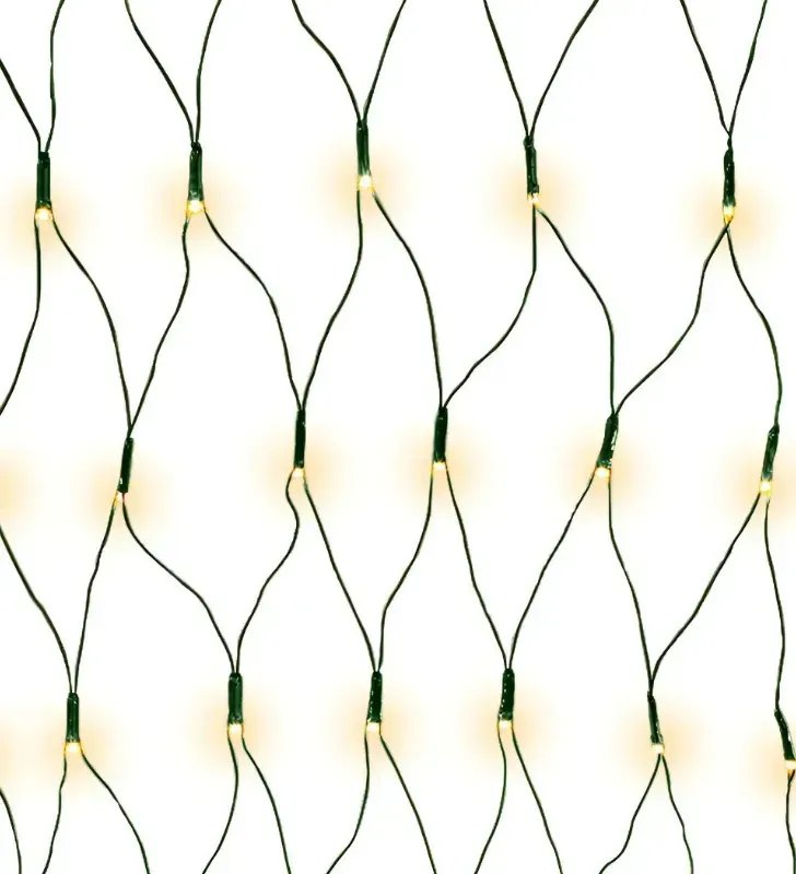 Red 320 LED Luz Cálida Cable Verde 2.40m x 2m L582510 | Navicolors