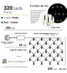 Red 320 LED Luz Cálida Cable Verde 2.40m x 2m L582510 | Navicolors