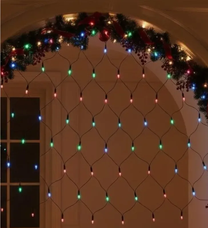 Red 320 LED Multicolor con Destello Cable Verde 2.40m x 2m L582511 | Navicolors