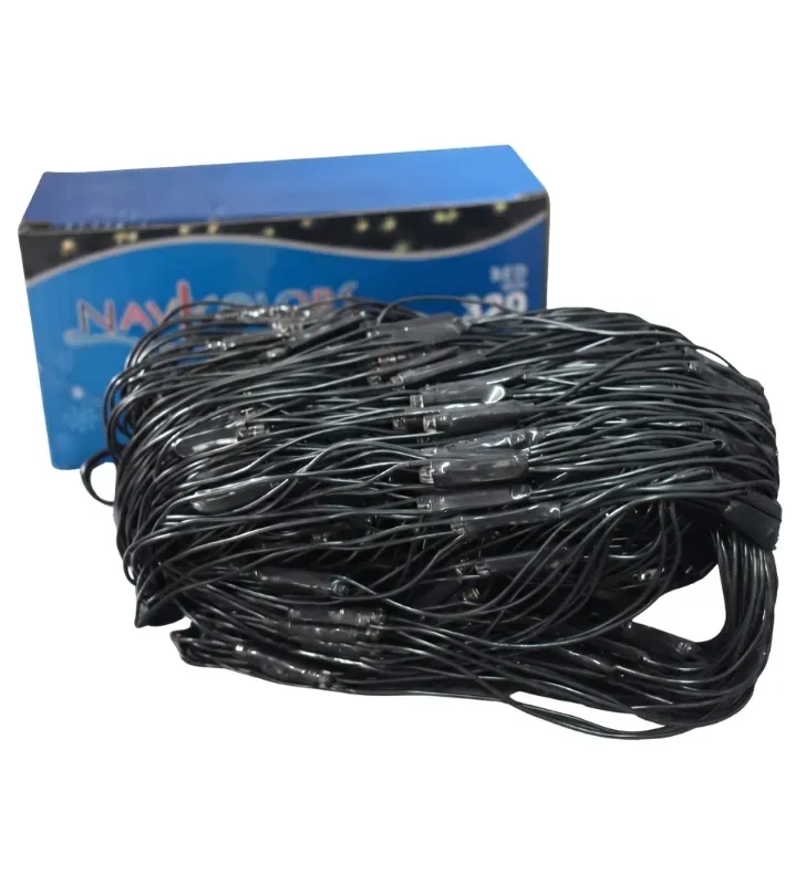 Red 320 LED Luz Cálida con Destello Cable Verde 2.40m x 2m L582513 | Navicolors