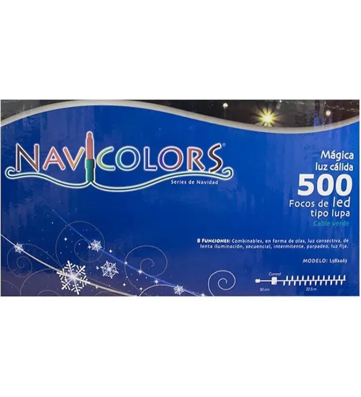 Serie 500 LED Tipo Lupa Luz Cálida Cable Verde 22.5m L582463 | Navicolors