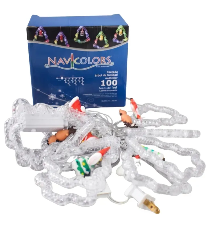 Cascada 100 LED Multicolor Figuras Árbol Navidad 3m L582491 | Navicolors