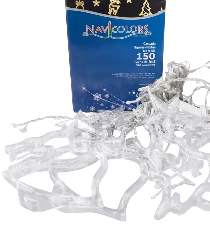 Cascada 150 LED Luz Cálida Figuras Mixtas 3m L582490 | Navicolors
