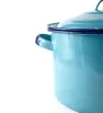 Olla Recta Cinsa 24 cm 7.7 L Azul Turquesa con Tapa y Orejas