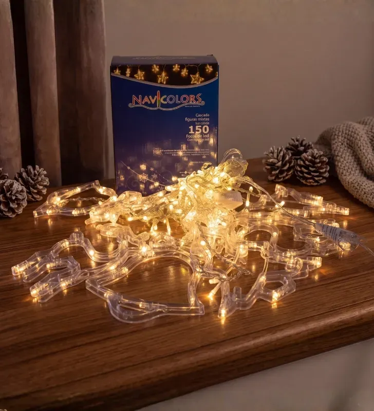 Cascada 150 LED Luz Cálida Figuras Mixtas 3m L582490 | Navicolors