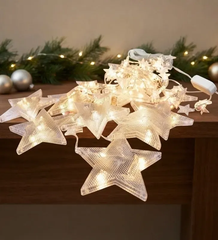 Cascada 150 LED Luz Cálida Estrellas Acrílicas 3m L582492 | Navicolors