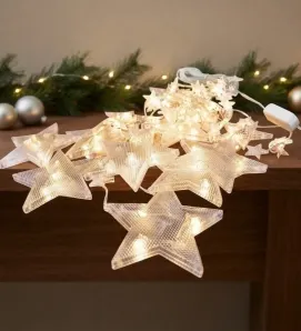 Cascada 150 LED Luz Cálida Estrellas Acrílicas 3m L582492 | Navicolors