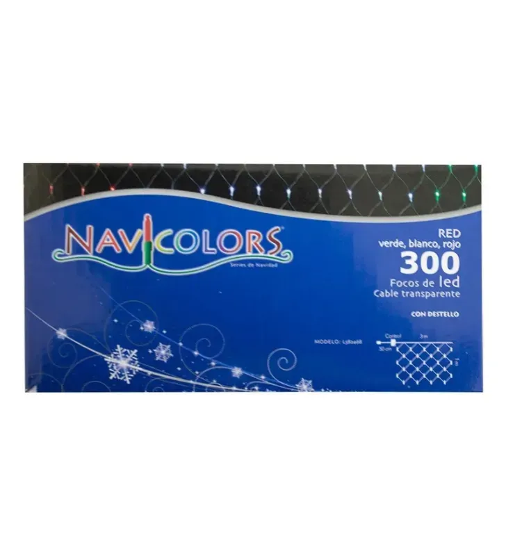 Red 300 LED Tricolor Verde Blanco Rojo 3.5m L582468 | Navicolors