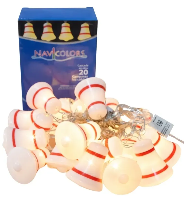 Serie 20 LED Campanas Navideñas Luz Cálida 4.5m L582473 | Navicolors