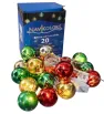 Serie 20 Esferas Navideñas Luz Cálida Verde Rojo Dorado 4m L582476 | Navicolors