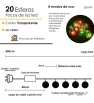 Serie 20 Esferas Navideñas Luz Cálida Verde Rojo Dorado 4m L582476 | Navicolors