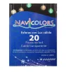 Serie 20 Esferas Navideñas Luz Cálida Verde Rojo Dorado 4m L582476 | Navicolors