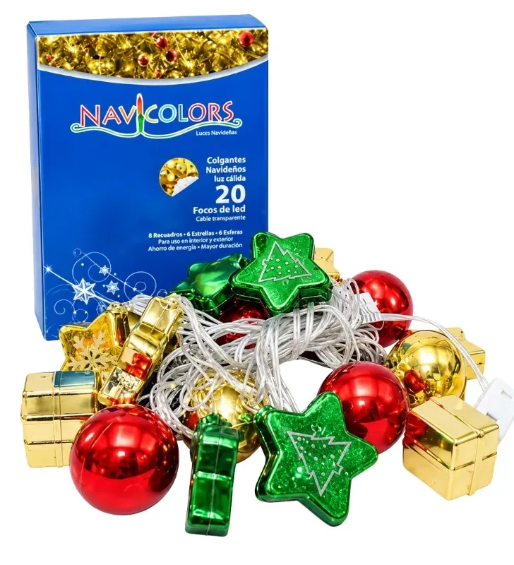 Serie 20 LED Colgantes Navideños Luz Cálida 4m L582478 | Navicolors