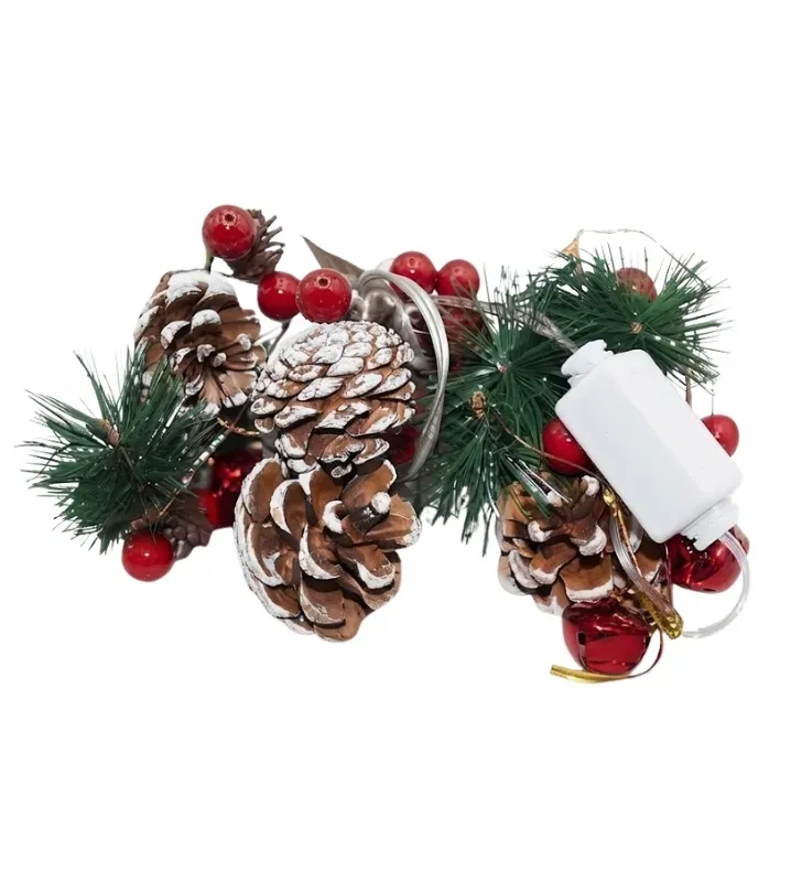 Guía 20 LED Luz Cálida Fruta Roja y Piñas 2.5m L582483 | Navicolors
