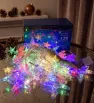 Cortina 128 LED Estrellas Multicolor 12 Tiras 3.5m L592865 | Navicolors