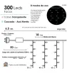 Cascada 300 LED Azul Menta Cable Transparente 6.5m L592858 | Navicolors