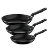 Juego de 3 Sartenes Tramontina Pietra Negro Starflon Max 27899/596 | Tramontina