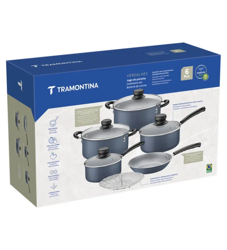 Batería de Cocina 6 Piezas Tramontina Versalhes 20698/190 | Tramontina