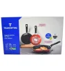 Juego de 3 Sartenes Tramontina Rojo Starflon Max 27899/178 | Tramontina