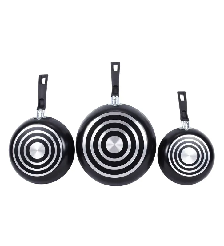 Juego de 3 Sartenes Tramontina Pietra Negro Starflon Max 27899/596 | Tramontina