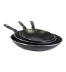 Juego de 3 Sartenes Tramontina Pietra Negro Starflon Max 27899/596 | Tramontina