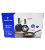 Juego de 3 Sartenes Tramontina Pietra Negro Starflon Max 27899/596 | Tramontina