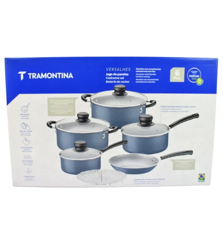 Batería de Cocina 6 Piezas Tramontina Versalhes 20698/190 | Tramontina