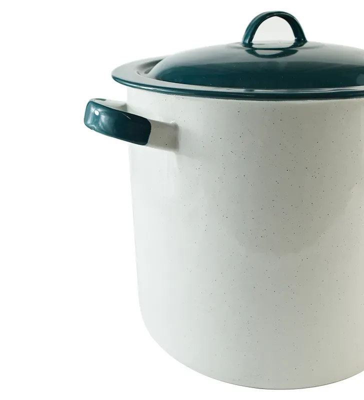 Olla Recta Cinsa No. 25 10.7 L Peltre Blanca‑Verde (con tapa)