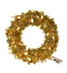 Corona Escarcha Boa Hojas Gigantes 50cm Oro 673503 | Naviplastic