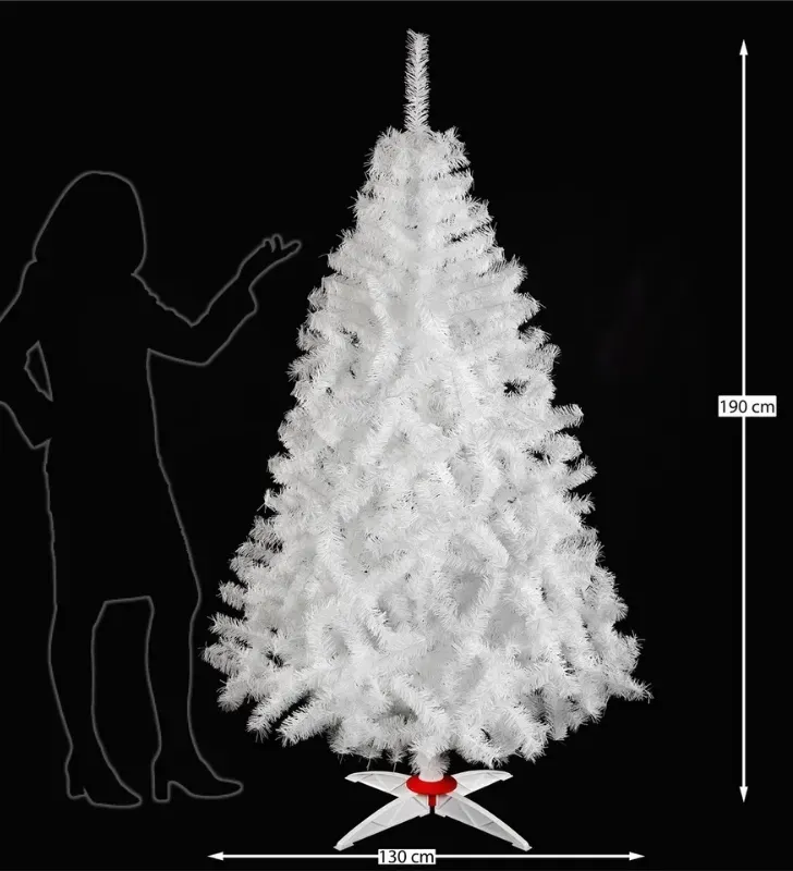 Pino de Navidad Blanco Monarca de Lujo 1.90 m Naviplastic 32660