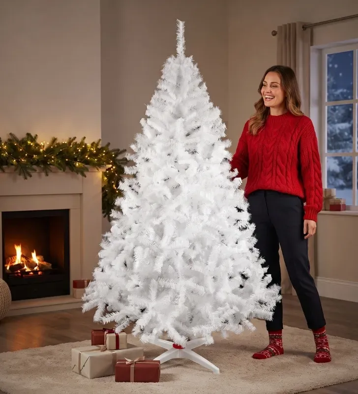 Árbol de Navidad Blanco Monarca de Lujo 2.20 m Naviplastic 32670