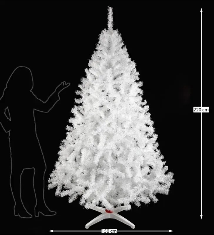 Árbol de Navidad Blanco Monarca de Lujo 2.20 m Naviplastic 32670
