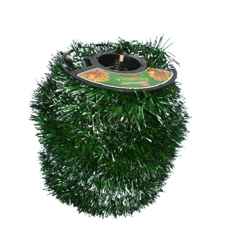 Rollo Escarcha Super Boa Verde Brillos Plata 20 m Naviplastic 525302