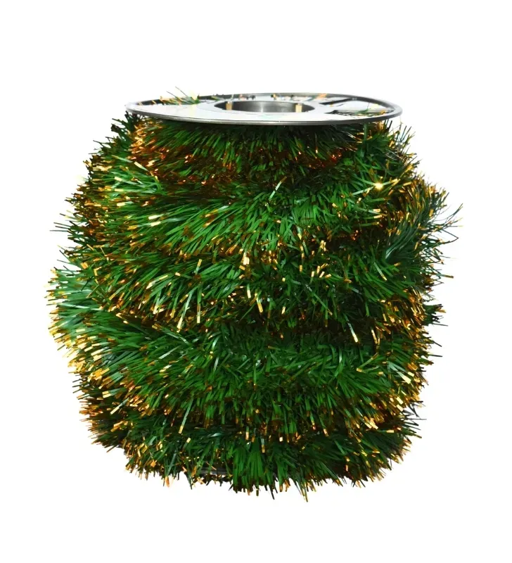 Rollo Escarcha Super Boa Verde Brillos Oro 20 m Naviplastic 525303