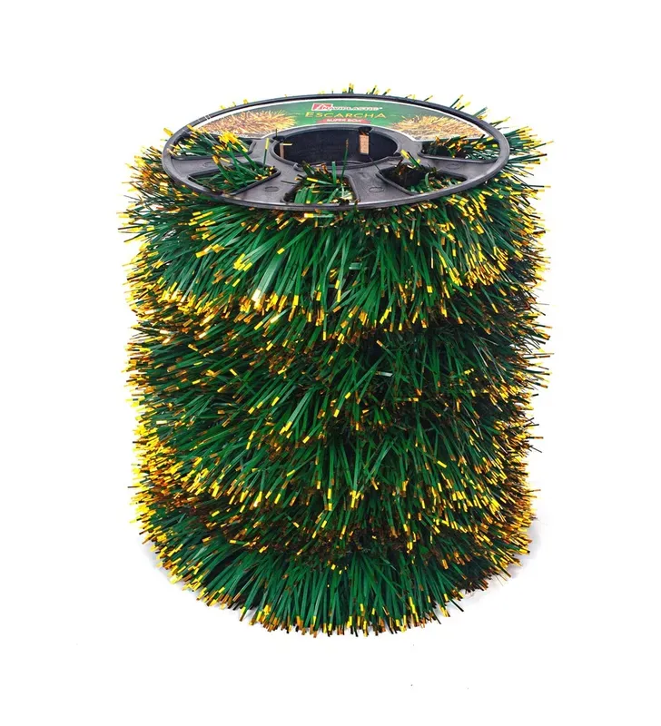 Rollo Escarcha Super Boa Verde Brillos Oro 20 m Naviplastic 525303