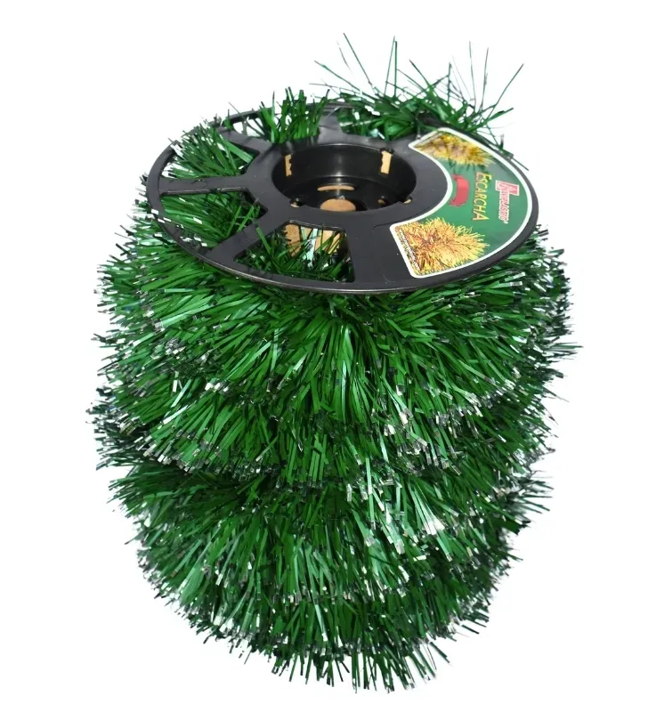 Rollo Escarcha Super Boa Verde Pino Brillos Plata 10 m Naviplastic 526502