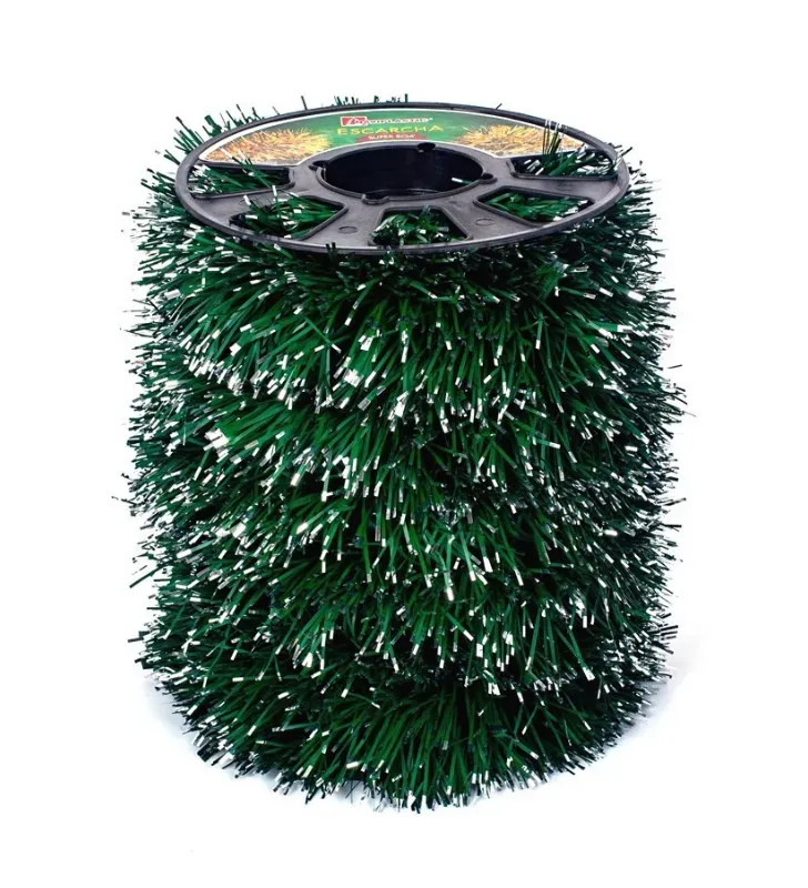 Rollo Escarcha Super Boa Verde Pino Brillos Plata 10 m Naviplastic 526502