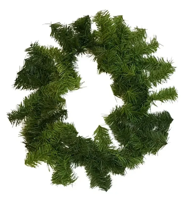 Corona Navideña Monarca Sencilla Verde 50 cm Naviplastic 6202