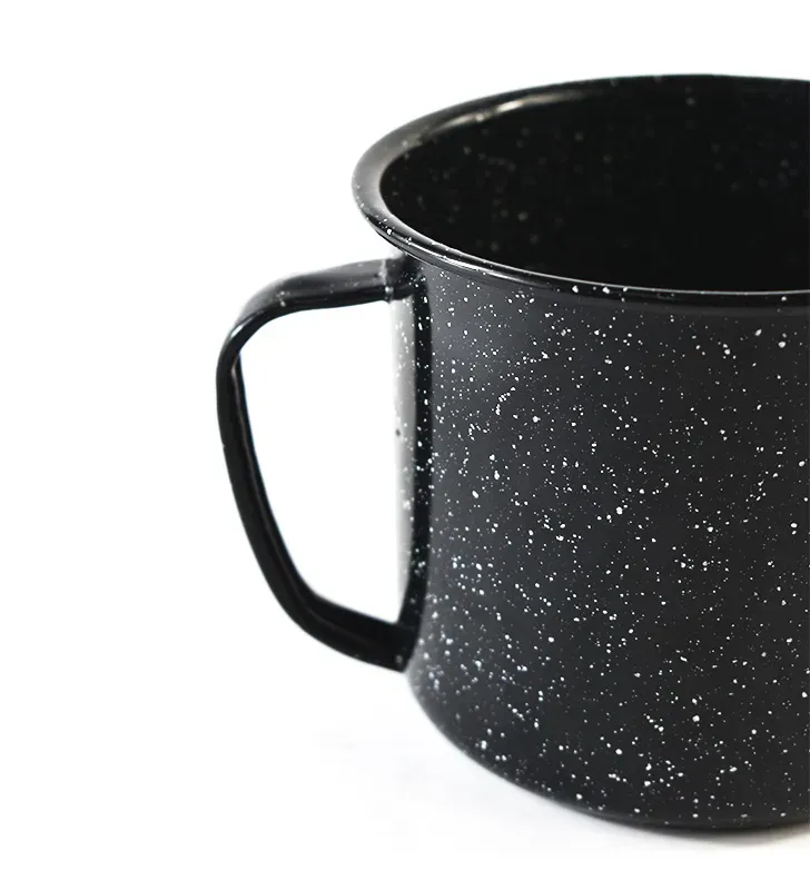 Vaso Recto No. 12 Cinsa 1.18 L Negro Jaspeado Peltre