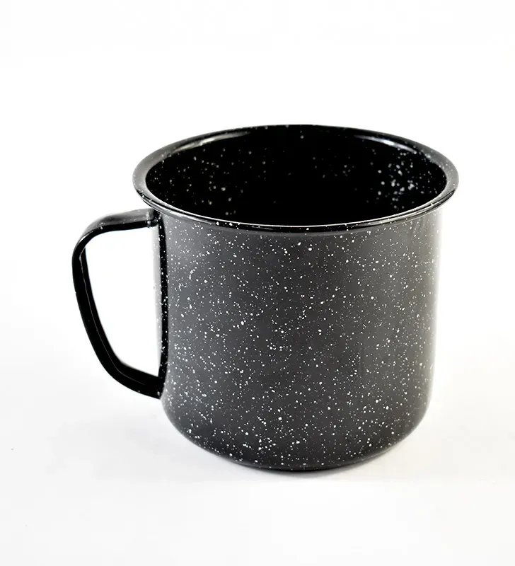 Vaso Recto No. 12 Cinsa 1.18 L Negro Jaspeado Peltre