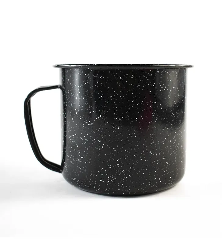 Vaso Recto No. 12 Cinsa 1.18 L Negro Jaspeado Peltre