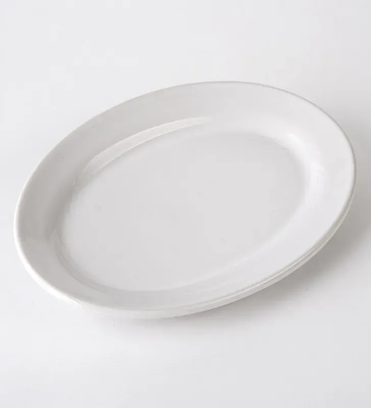 Plato Ovalado Santa Anita Glacial 27 cm SAR‑10 Blanco Porcelana