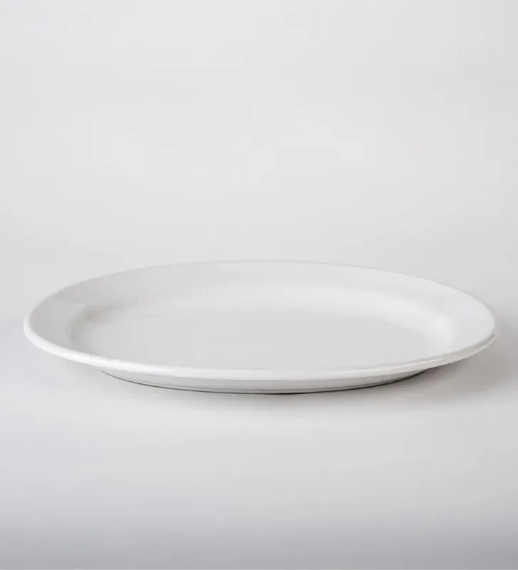 Plato Ovalado Santa Anita Glacial 27 cm SAR‑10 Blanco Porcelana