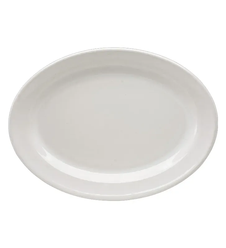 Plato Ovalado Santa Anita Glacial 27 cm SAR‑10 Blanco Porcelana
