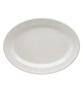 Plato Ovalado Santa Anita Glacial 27 cm SAR‑10 Blanco Porcelana