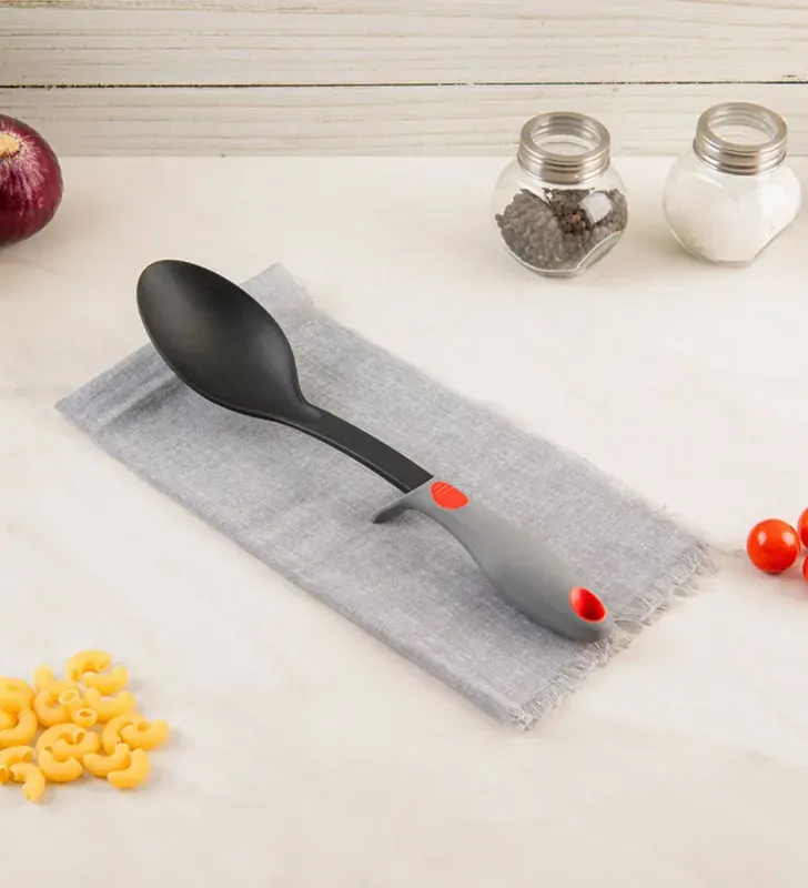 Cuchara Ekco 47511 Nylon 20 cm con Mango TPR y Reposador